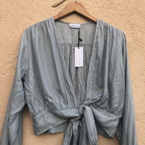 NWT Roe + May Dylan Tie Top - Picture 2 of 5